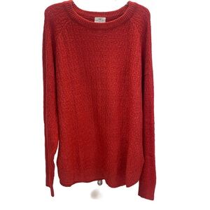 St. John's Bay Vibrant Red Crew Neck Sweater Women’s Size PXXL